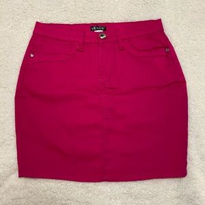 Hot Pink Jean Skirt